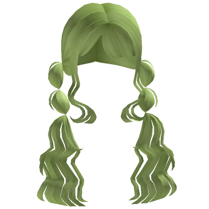 Malibu Bubbly Pigtails in Light Green