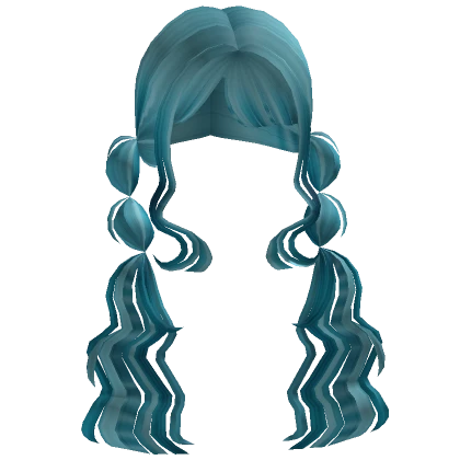 Malibu Bubbly Pigtails in Cyber Blue