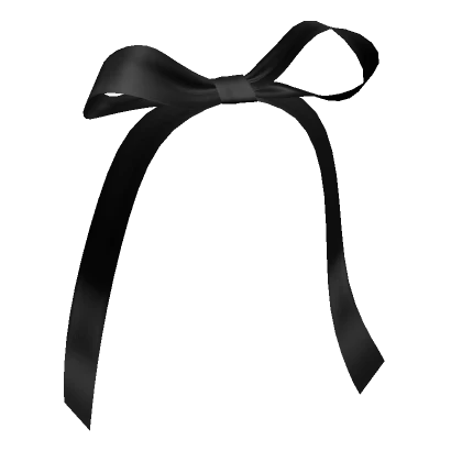 Satin Dainty Pony Bow Black