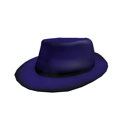 Y2K Dark Blue Fedora