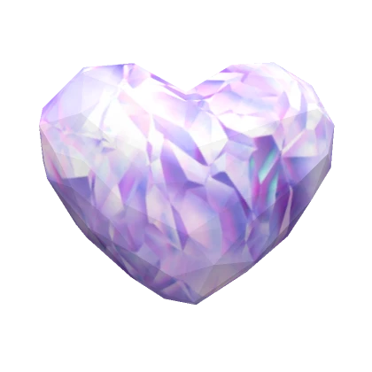 Purple Crystal Floating Heart