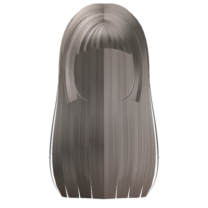 Popular Straight Long Hime Cut Hair in Ash Blonde