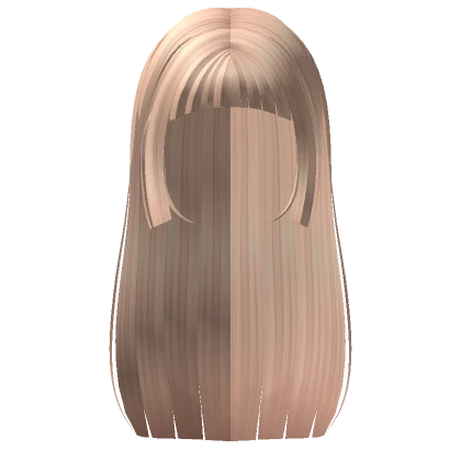 Popular Straight Long Hime Cut Hair in Blonde