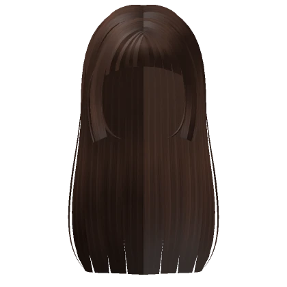 Popular Straight Long Hime Cut Hair in Brown