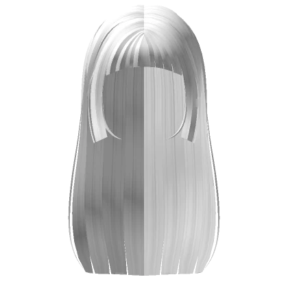 Popular Straight Long Hime Cut Hair in White