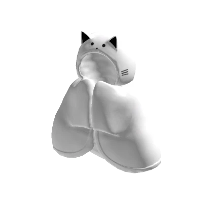 White Cat Blanket - Black Ears