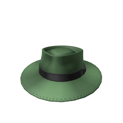 Dark green physique fedora
