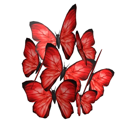 Red Butterflies on Face (L)