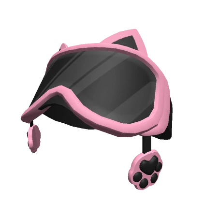 Raised Kitty Goggles (Black Pink)