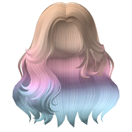 Wavy Mermaid Hair Cotton Candy