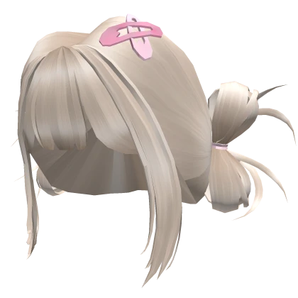 Kawaii double buns with clips - Platinum