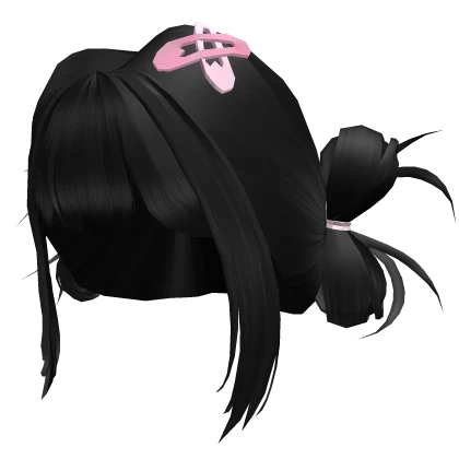 Kawaii double buns with clips - Black