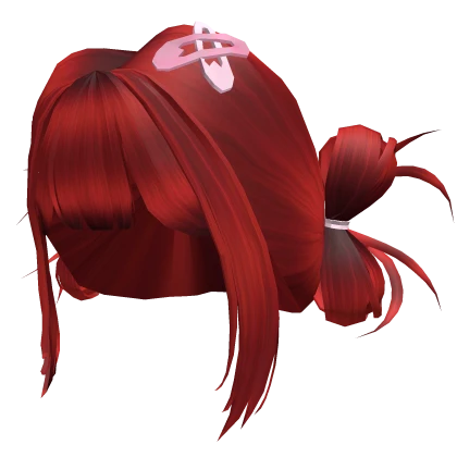 Kawaii double buns with clips - Red