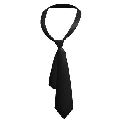 Y2K Loose Messy Tie Black