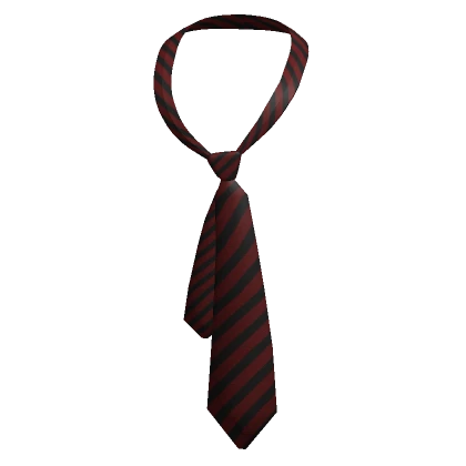 Y2K Loose Messy Tie Black & Red