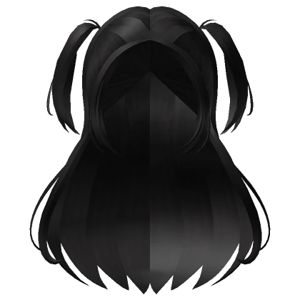 Soft Fluffy Anime High Pigtails In Black