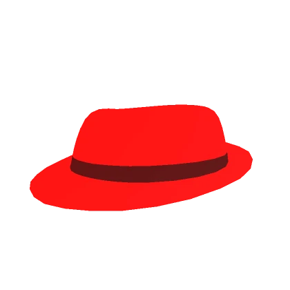 Red Neon Glow Fedora