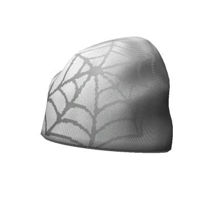 y2k white grey spidey beanie