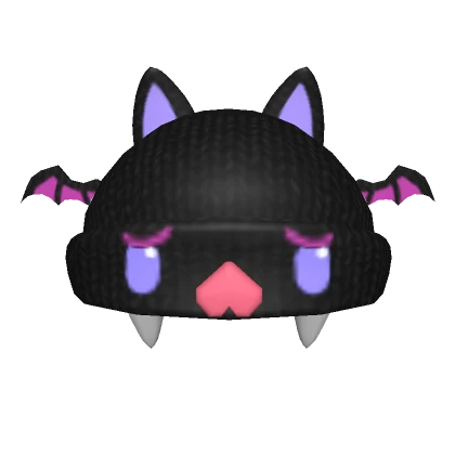 🍀Kawaii Black Bat knit Beanie