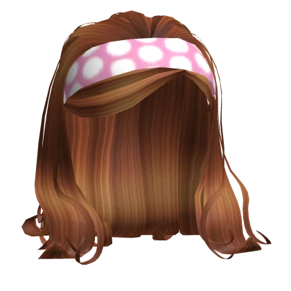 Vintage Dolly Hair with Pink Headband in Ginger