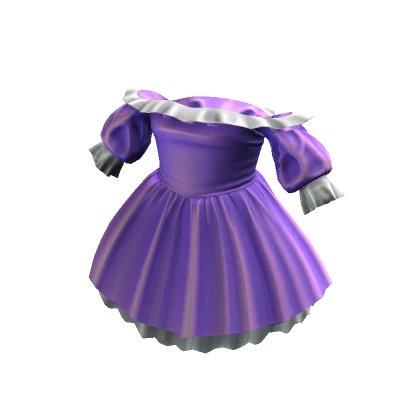 Lovely Short Ruffled Dress - Purple 