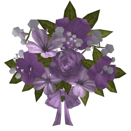 Flower Bouquet Head in Purple