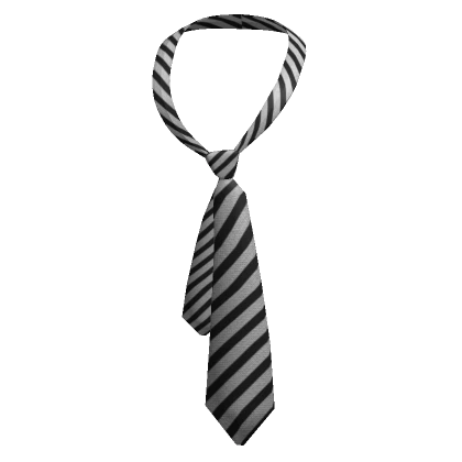 Y2K Loose Messy Tie Black & White