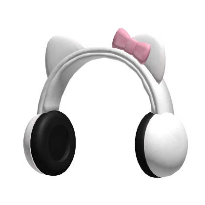 ♡ kawaii kitty pink bow headphones