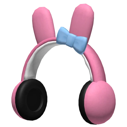♡ kawaii bunny pink bow headphones