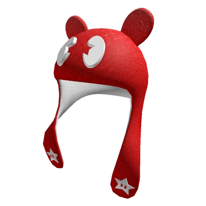 RED Y2K STAR PLUSHIE BEANIE