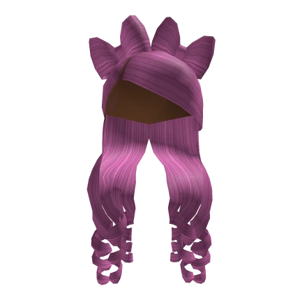 Baddie Bows Curly Unit In Pink
