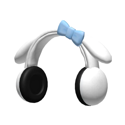 ♡ kawaii dog blue bow headphones
