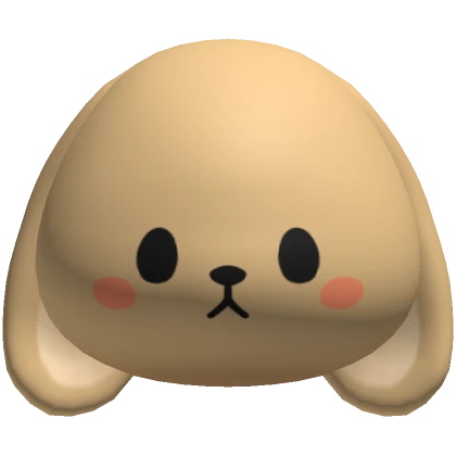 Cute Beige Bunny Head