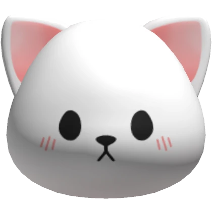 Cute White Cat Head