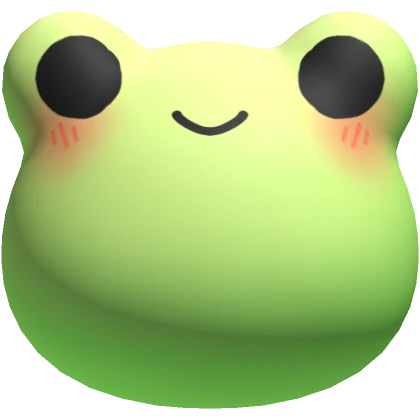 Cute Green Frog Head