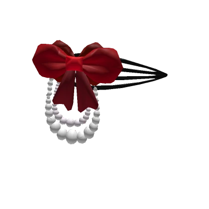 Pearl Ribbon Hair Clip