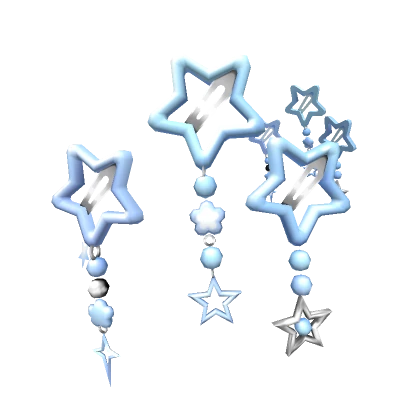 ✩ Y2K Blue Star Dangle Pastel Hairclips