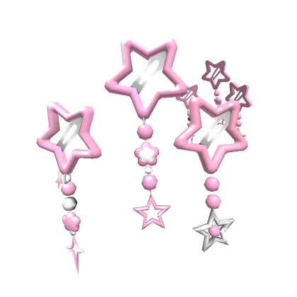 ✩ Y2K Pink Star Dangle Pastel Hairclips