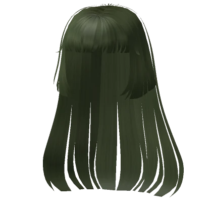 Extreme Hime Cut in Forest Green 