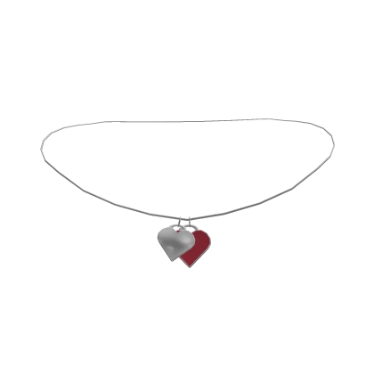 Summer Red Preppy BFF Heart Necklace 