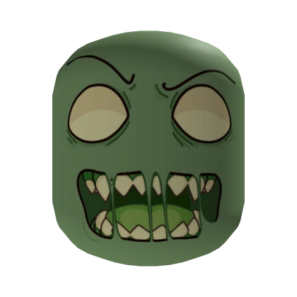  Melted Mouth Zombie Face [Moss Green]
