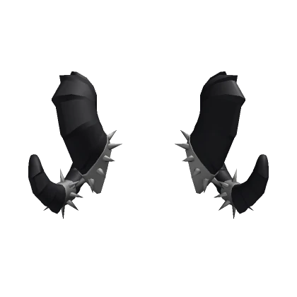 Long Dark Spiked Punk Horns