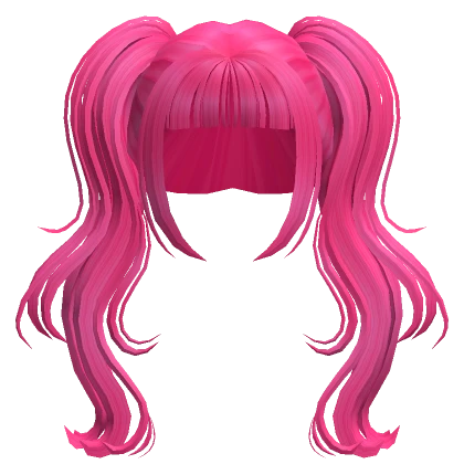 Pink Long Wavy Pigtails