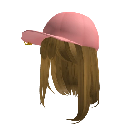 Medium Golden Hair with Pink Cap