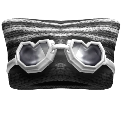 y2k cat beanie with heart goggles