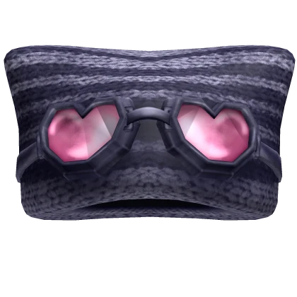 y2k cat beanie with heart goggles