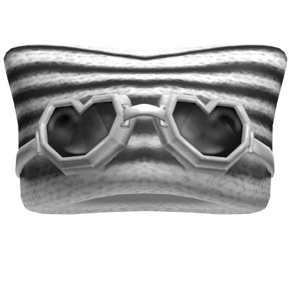 y2k cat beanie with heart goggles