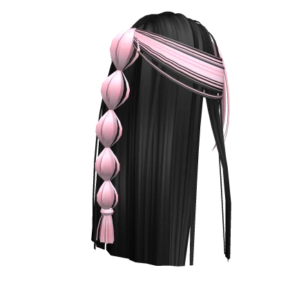 Two-Tone Half Up Y2K Popular Hair (Black & Pink)