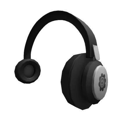 Black Flower Headphones