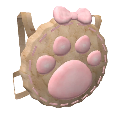 cute kawaii doll brown pink paw backpack ( 1.0 )